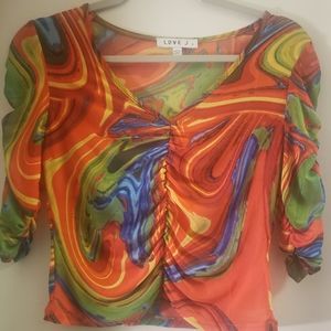 Multi-color Crop Top